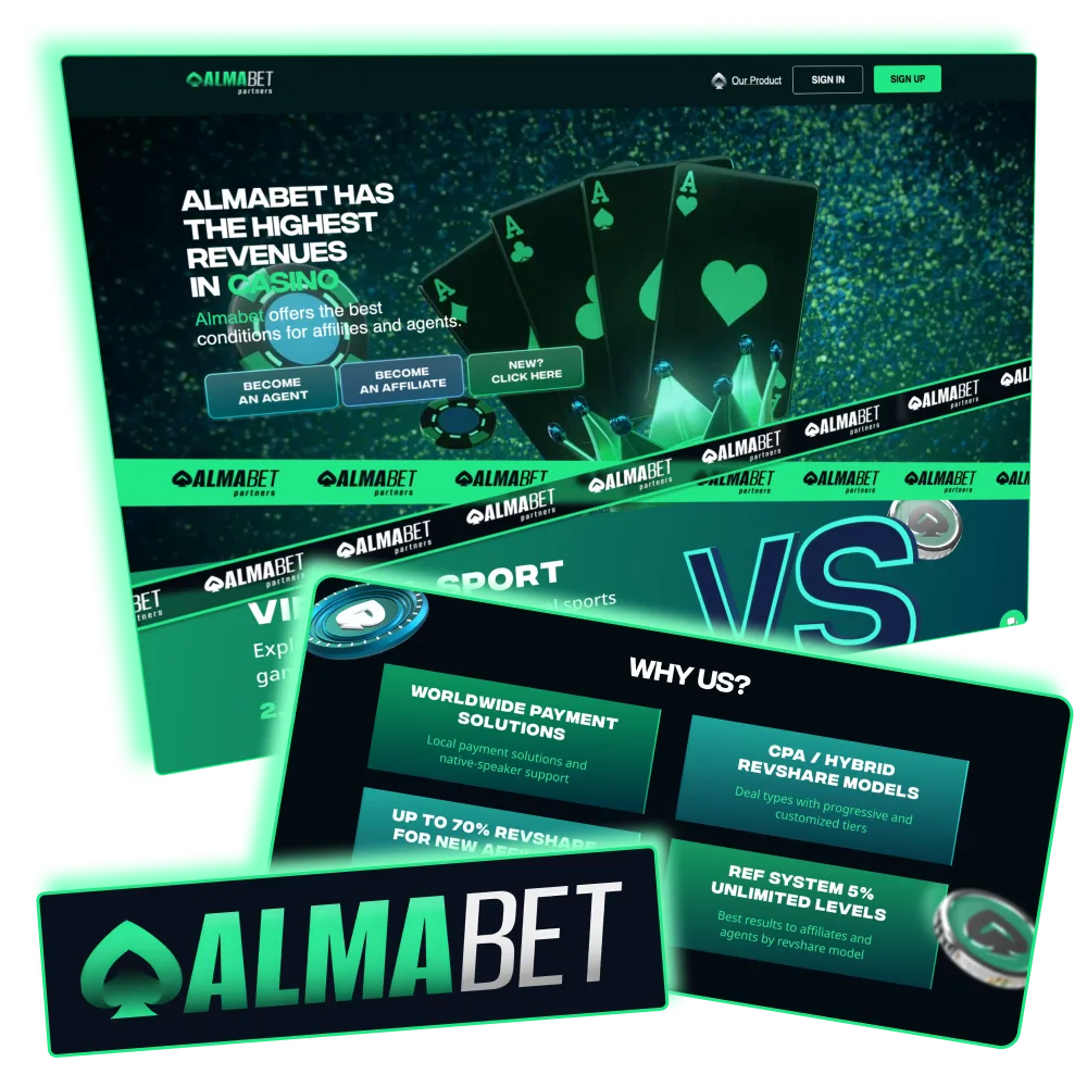 Almabet affiliate program with high commissions and flexible payouts.