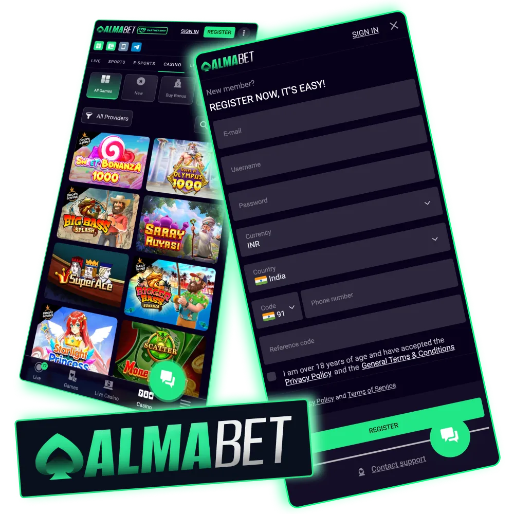 Almabet registration for real-money betting and full feature access.